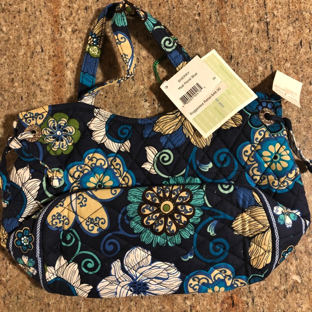 Vera Bradley Sherry bag mod floral blue pattern